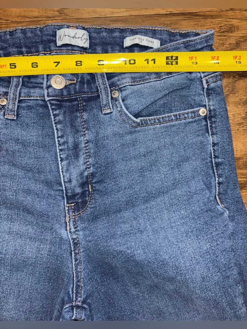 Wonderly High Rise Flare Jeans Size 6